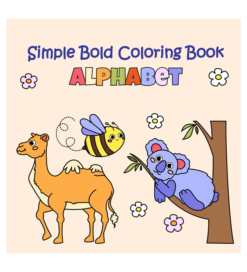 Alphabet. Simple Bold Coloring Book.