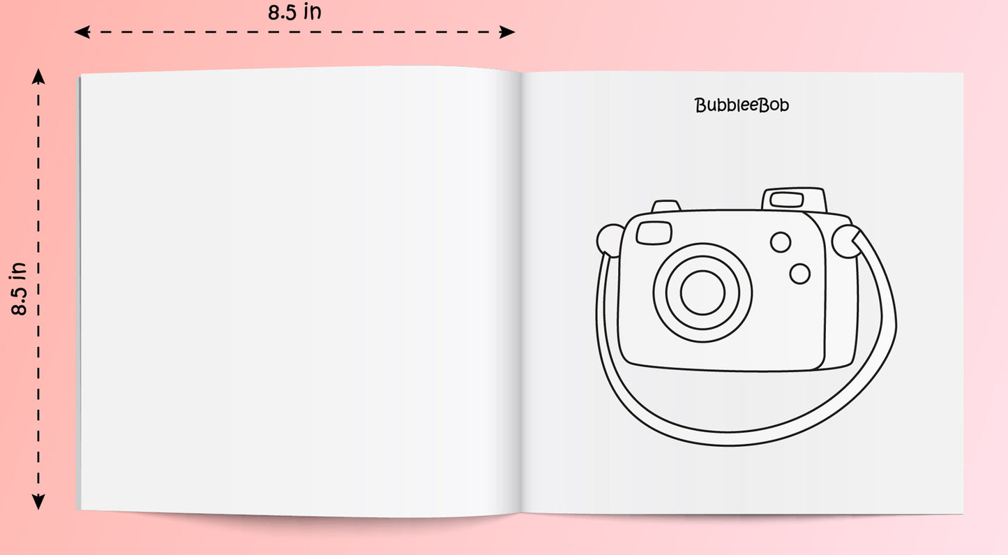 Simple Bold Coloring Book. Cute Mix.