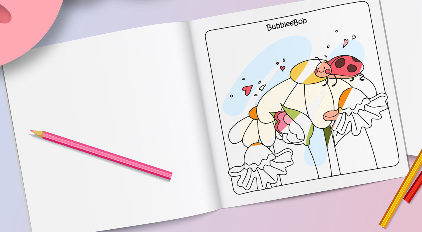 Simple Bold Coloring Book. Blossom Beauty.