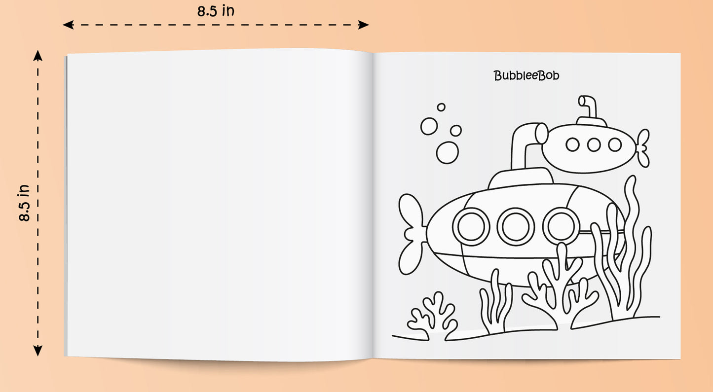 Simple Bold Coloring Book. Sea Life