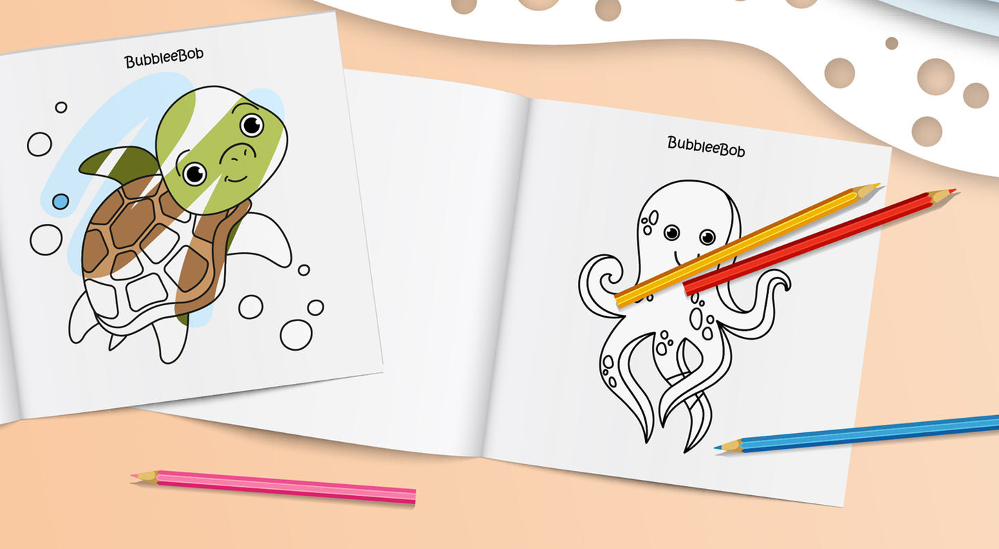 Simple Bold Coloring Book. Sea Life