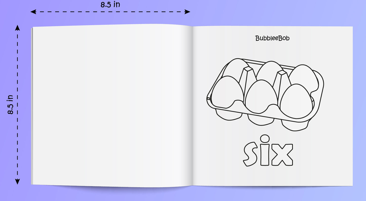 Simple Bold Coloring Book. Learning Numbers