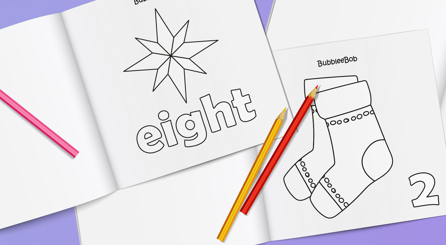 Simple Bold Coloring Book. Learning Numbers