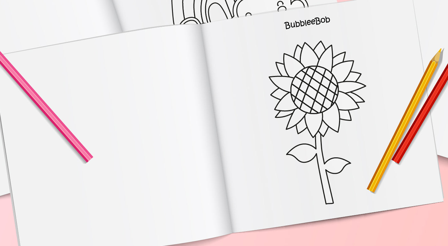 Simple Bold Coloring Book. Cute Mix.