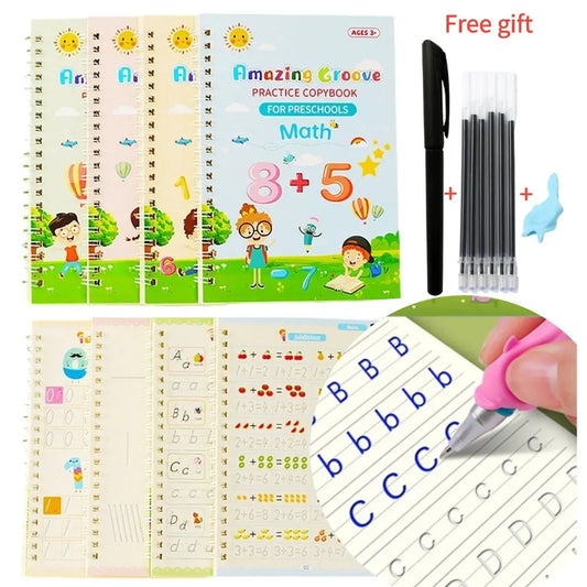 Reusable English Writing Practice Book for Kids Wipe Clean Magic