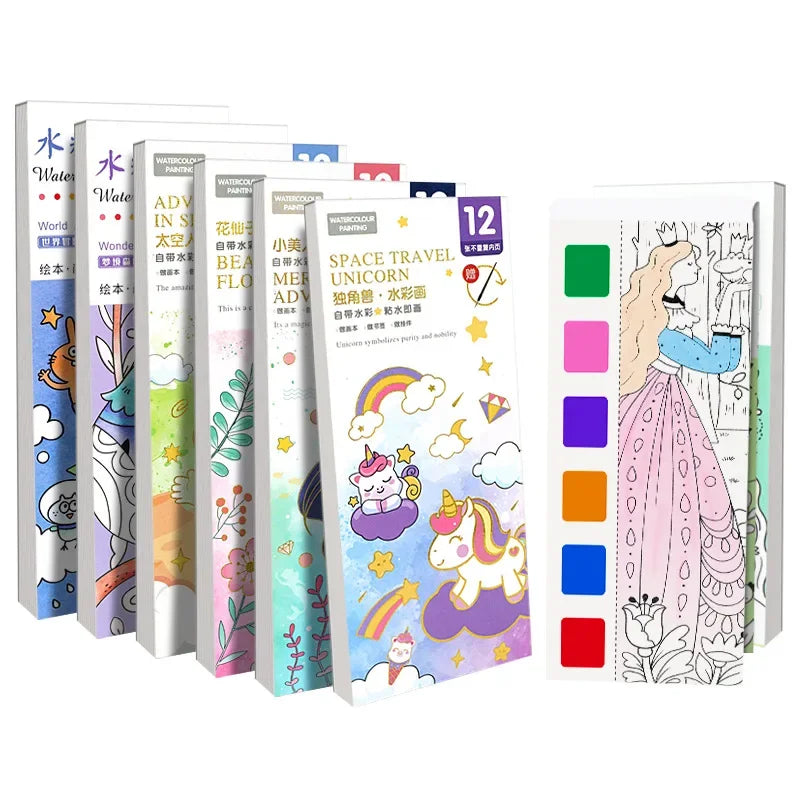 Portable Watercolor Painting Book