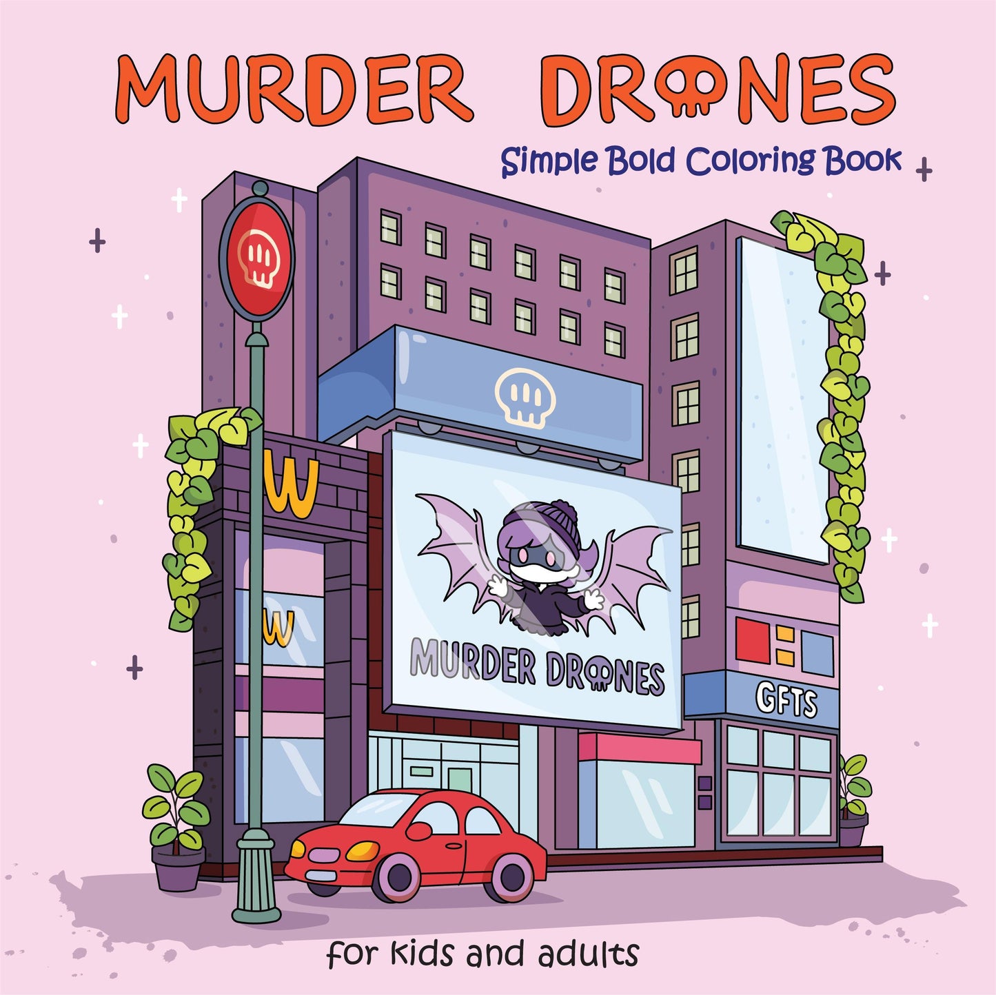 Murder Drones. Simple Bold Coloring Book