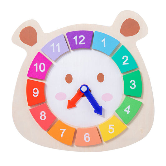 Wooden Bear Clock Puzzle