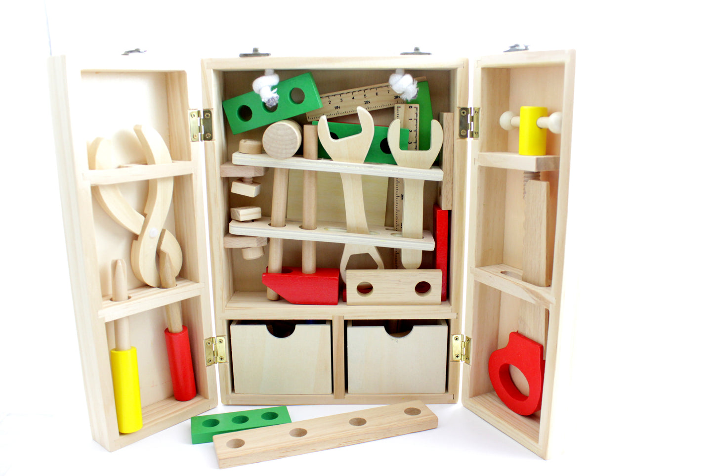 Carpenter Tool Box Set - Wooden Pretend Play for Boys