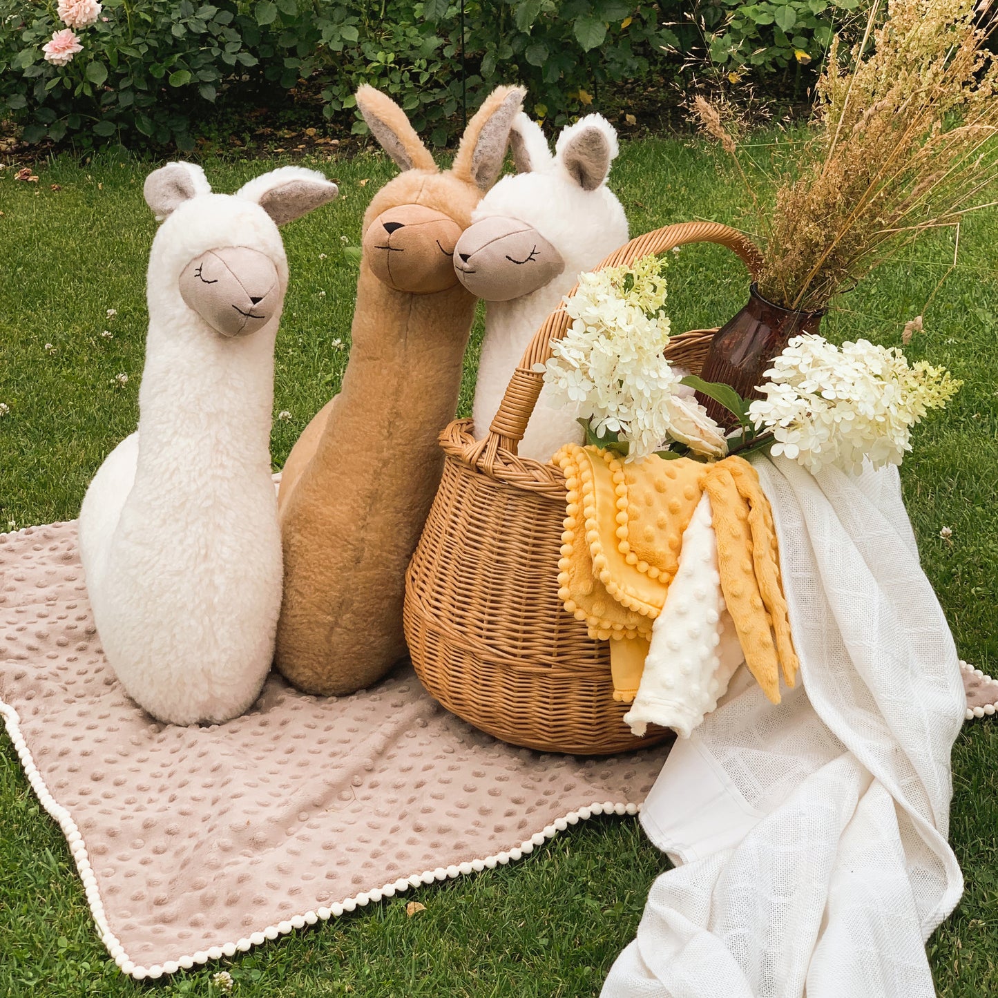 Handmade 50cm Alpaca Toy Pillow – Soft, Huggable, and Versatile