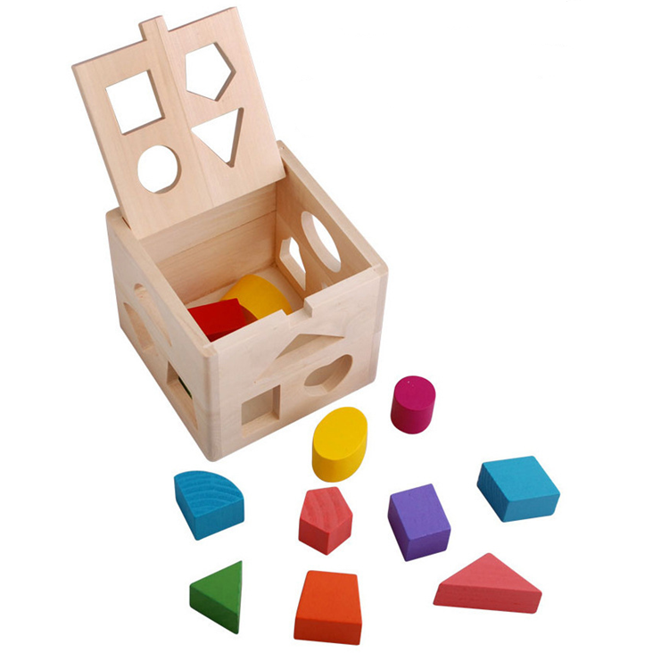 Wooden Shape and Color Matching Cube