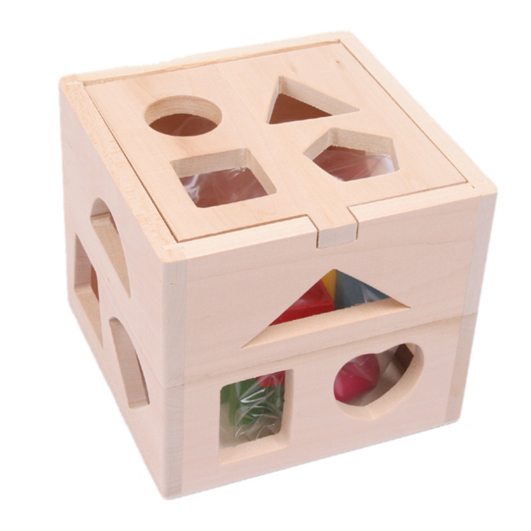 Wooden Shape and Color Matching Cube